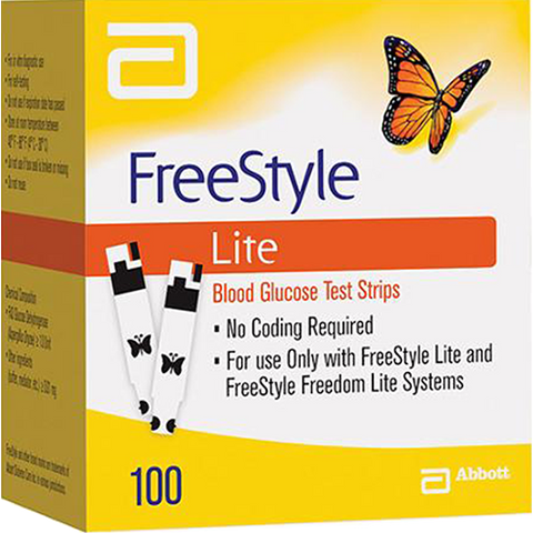 Freestyle LITE Test Strips - 100 Count - Teststripz