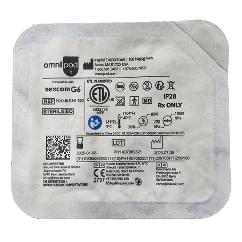 Omnipod 5 PODs (5 Single Pods)