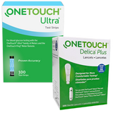 One Touch Ultra Test Strips (100 Ct.) + Delica Lancets (100 Ct.) - Teststripz