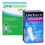 One Touch Ultra Test Strips (100 Ct.) + UltraSoft Lancets (100 Ct.) - Teststripz
