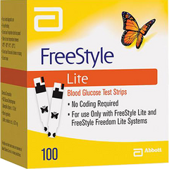 Freestyle LITE Test Strips - 100 Count - Teststripz