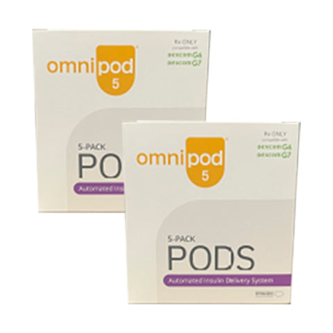 Pack of 10 | Omnipod 5 Pods (2 Boxes) G6/G7 Compatible