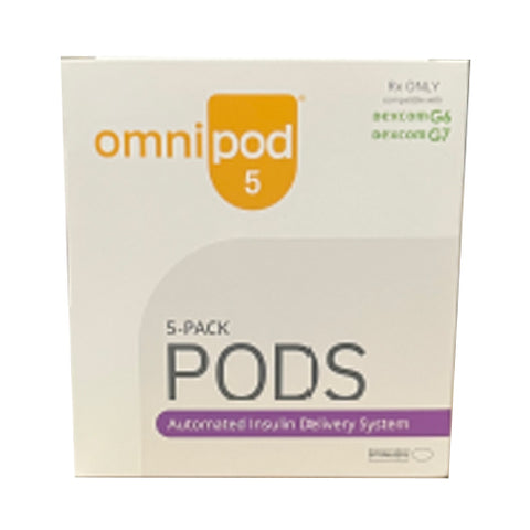 Omnipod 5 Pods (Pack of 5) Compatible with Dexcom G6/G7