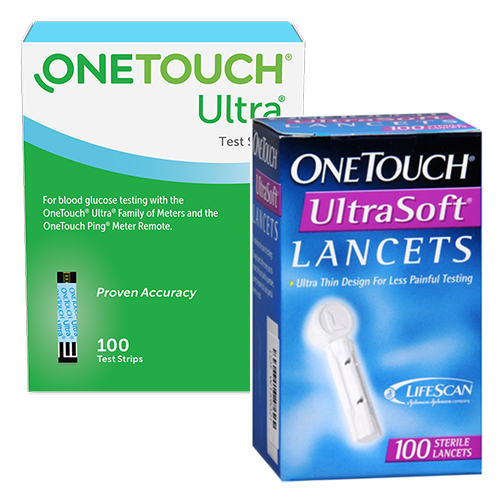 One Touch Ultra Test Strips (100 Ct.) + UltraSoft Lancets (100 Ct.) –  Teststripz, onetouch 