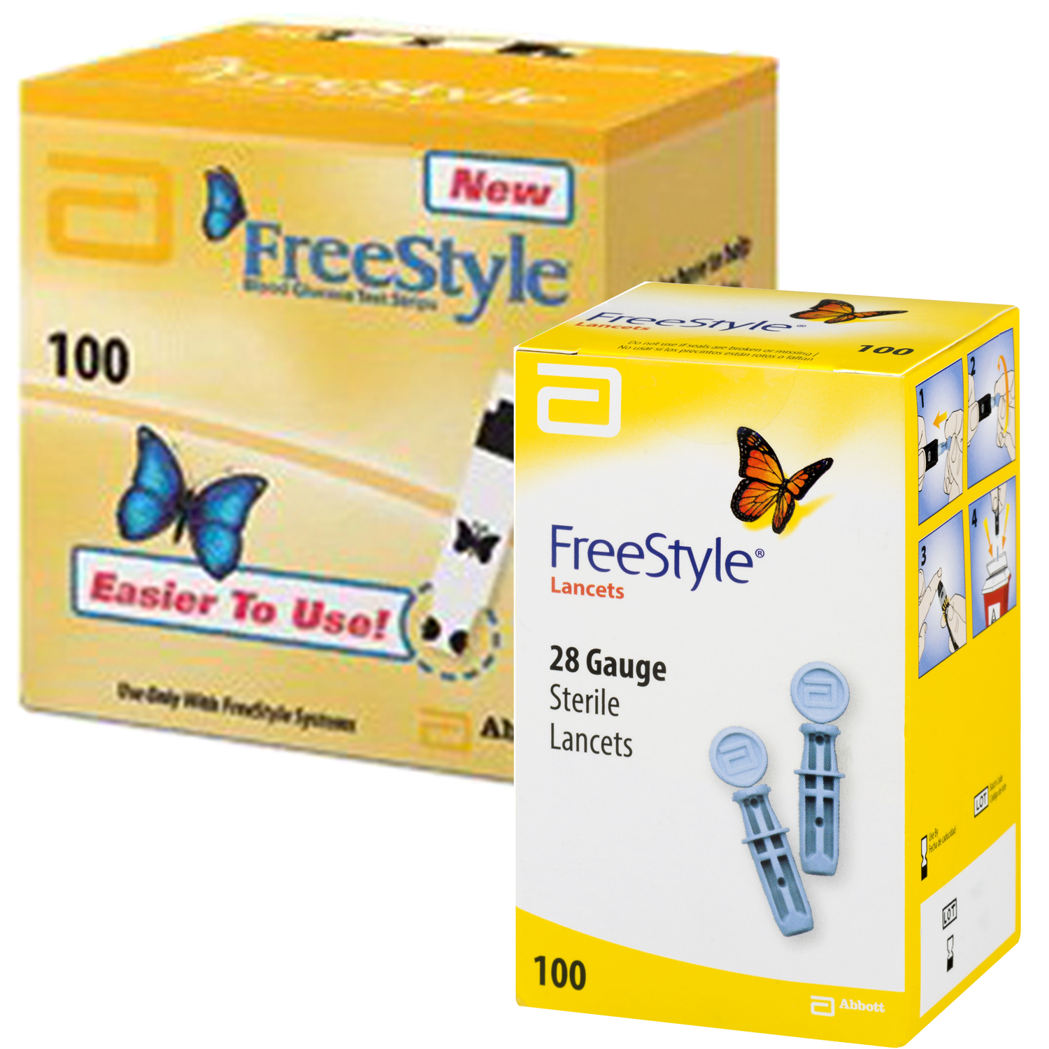 Freestyle Test Strips (100 Ct.) + Freestyle Lancets (100 Ct.) - Teststripz