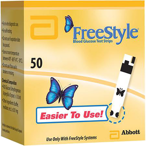 Freestyle Test Strips - 50 Count - Teststripz