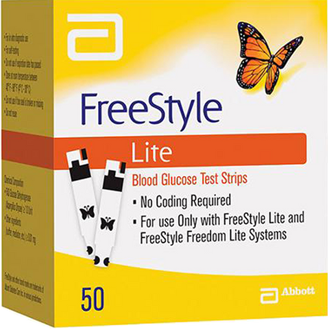 Freestyle LITE Test Strips - 50 Count - Teststripz